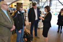 Commissioner Gregoire tests Aira technology through a mobile app