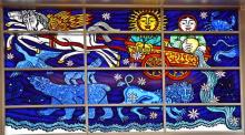 Stained Glass Artwork at Sea-Tac Airport