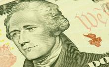 Alexander Hamilton on the ten dollar bill.