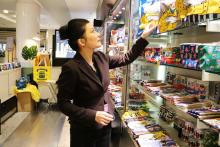 Small business owner at the airport