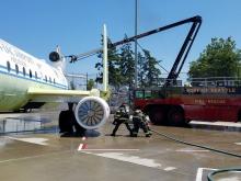 Port of Seattle Firefighter Train on HRET ARFF Truck
