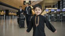 Young Iranian boy at Sea-Tac Airport, Sept. 18, 2018