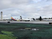 View of Sea-Tac Airport's Airfield and its Completed Runway Construction 