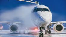 Aircraft being de-iced (stock photo)