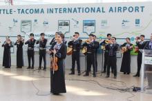 Latino band plays at Sea-Tac Airport