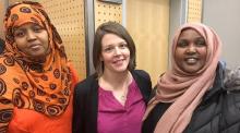 Commissioner Gregoire with two Somali Women