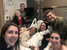 Winkle family gathers in the hospital