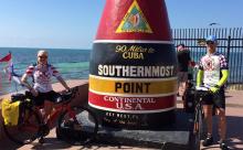 Port firefighter Stephanie McGinnis and her husband Merrick begin their trek in Key West