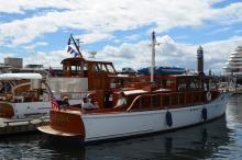Classic Yachts sitting at berth at Bell Harbor Marina