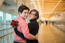 Zac Cohn used Sea Visitor Pass to surprise his now-fiance Lauryl Zenobi at the gate with flowers.