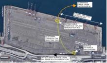 Graphic of submarine cable implementation at T46