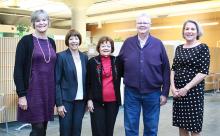 From L to R--Traci Goodwin, Manette Moses, Pat Davis, Lindsay Pulsifer, and Elizabeth Leavitt