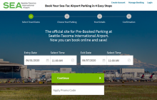 Picture of SEA Airport Pre-Booked Parking Booking Website