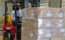 A Mountain of Face Coverings Helps Protect our Region