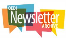 Decorative image that says "OEDI Newsletter Archive"