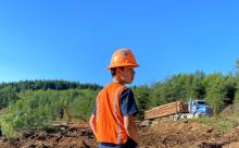 HS Intern Shane Moses standing outside in PPE