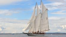 The Adventuress schooner underway