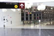 The A Concourse and Moving Walkway.