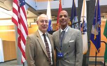 Carlton Williams with Luis Navarro at a Port event