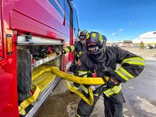 Firefighters train on new engine