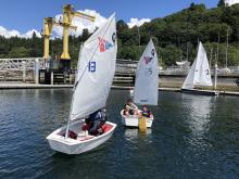 Corinthian Yacht Club Mini Optis at Shilshole Bay Marina
