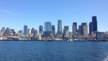 Seattle skyline from the Bainbridge Ferry