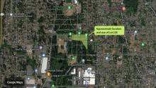 Aerial image of North SeaTac Park and approximate location of Lot L06