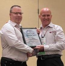 Battalion Chief Jason Schnase receives award