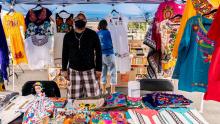 Latino craft booth at the Duwamish festival