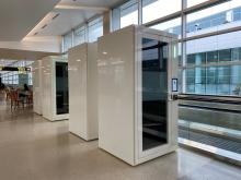 Sideview of 4 Jabbrrbox Escape Pods post-security