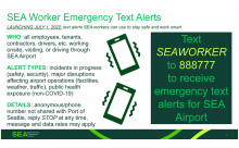 SEA Worker Emergency Text Alerts flier