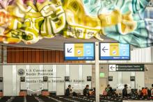 Customs lanes in the International Arrivals Facility