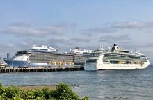 Two cruise ships at Pier 91