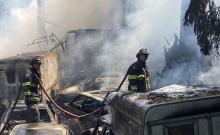 Port of Seattle Firefighters at Burien fire on July 12, 2022