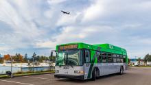 Electric bus at SEA Airport