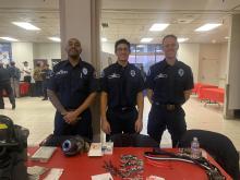 Captain Franklin, Captain Crippen, Firefighter Wilson