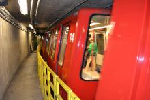Exterior of train in SEA Underground