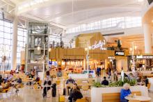 Exterior photo of Salty's from inside the Central Terminal