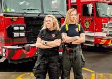 Battalion Chief Stephanie McGinnis and her daughter 