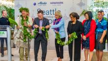 Ceremonies celebrating the debut Alaska Airlines service from Seattle-Tacoma International Airport (SEA) to Seoul 