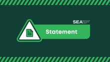 Graphic indicating a statement from SEA Airport