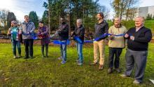 Ribbon-cutting ceremony celebrating the completion of a significant Miller Creek Restoration project