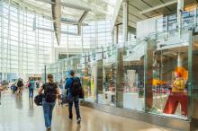 Passengers walking by Checkpoint 1