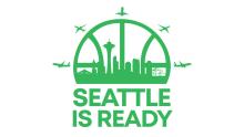 Graphic logo combining images of jets with the classic logo of the Seattle SuperSonics, with the words 'Seattle is ready'