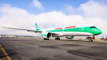 Cathay Pacific’s Airbus A350 aircraft at Seattle-Tacoma International Airport