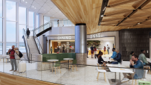 Architect's rendering of the interior of the new C Concourse 