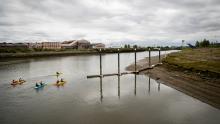 Kayakers on the Duwamish River by Duwamish River People's Park.