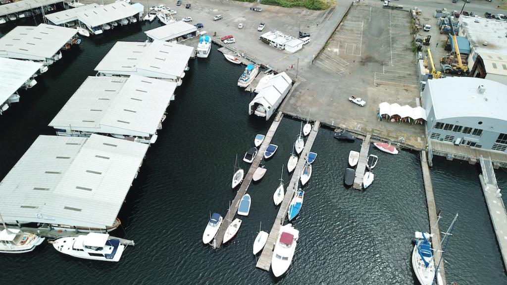 salmon bay marina aerial